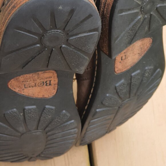 BORN hand crafted footwear. MENS boots size 11 Tobacco distressed suede leather main image 5